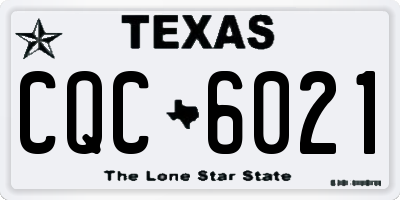 TX license plate CQC6021
