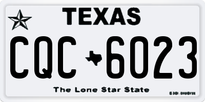 TX license plate CQC6023