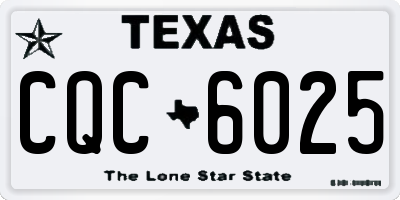 TX license plate CQC6025