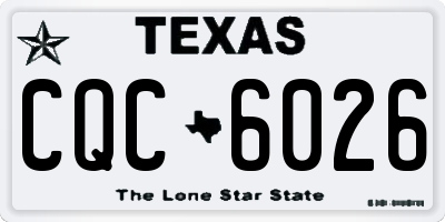 TX license plate CQC6026