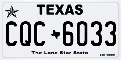 TX license plate CQC6033