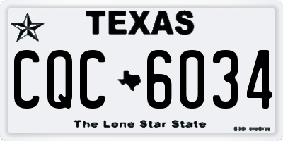 TX license plate CQC6034