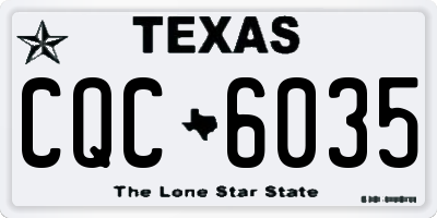 TX license plate CQC6035