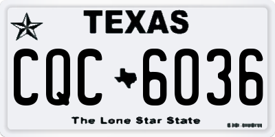 TX license plate CQC6036