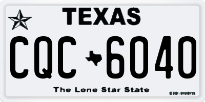 TX license plate CQC6040