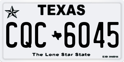 TX license plate CQC6045