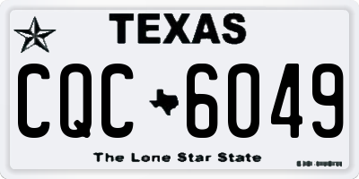 TX license plate CQC6049