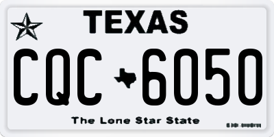 TX license plate CQC6050