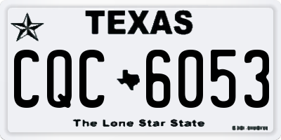 TX license plate CQC6053