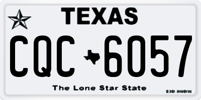 TX license plate CQC6057