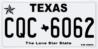 TX license plate CQC6062