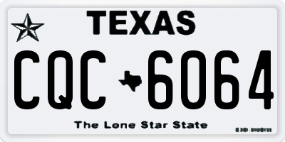 TX license plate CQC6064