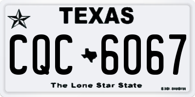 TX license plate CQC6067