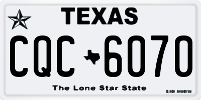 TX license plate CQC6070