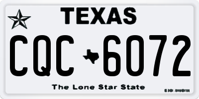 TX license plate CQC6072