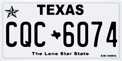 TX license plate CQC6074