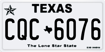 TX license plate CQC6076