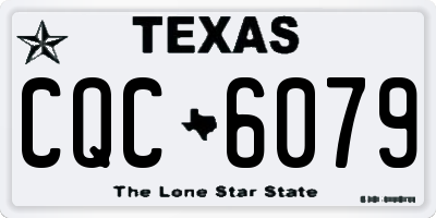 TX license plate CQC6079