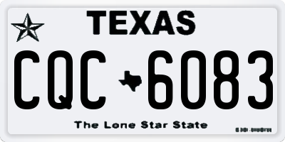 TX license plate CQC6083