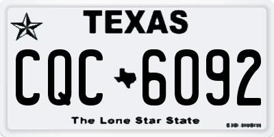 TX license plate CQC6092