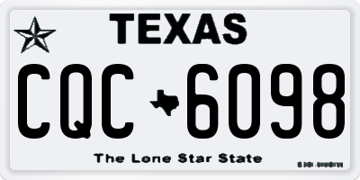 TX license plate CQC6098