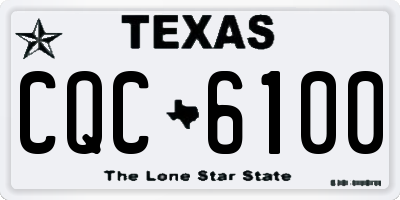 TX license plate CQC6100