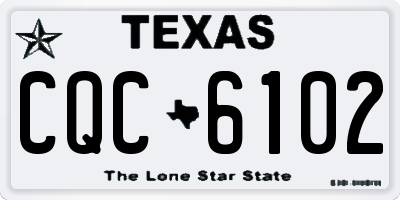 TX license plate CQC6102