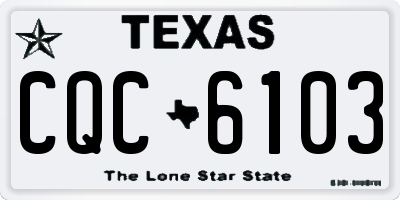 TX license plate CQC6103