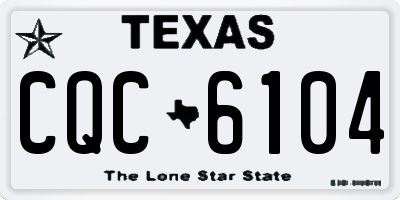 TX license plate CQC6104