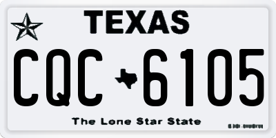 TX license plate CQC6105
