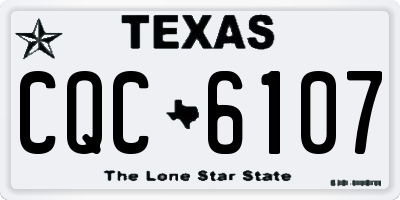 TX license plate CQC6107