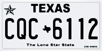 TX license plate CQC6112