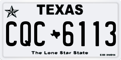 TX license plate CQC6113