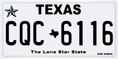 TX license plate CQC6116