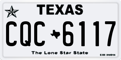 TX license plate CQC6117
