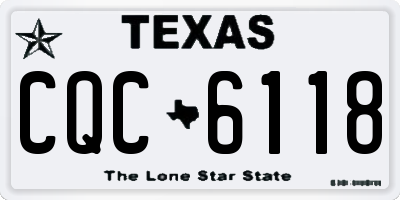 TX license plate CQC6118
