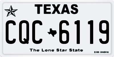TX license plate CQC6119