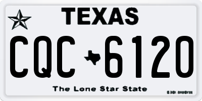 TX license plate CQC6120