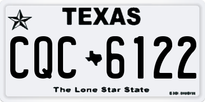 TX license plate CQC6122