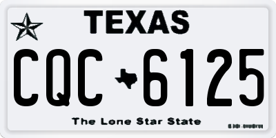 TX license plate CQC6125