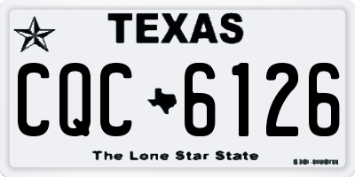 TX license plate CQC6126