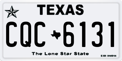 TX license plate CQC6131