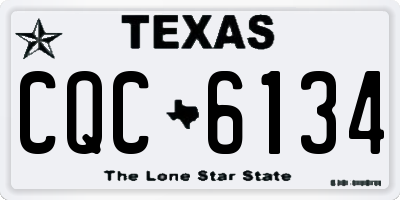 TX license plate CQC6134