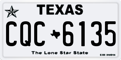 TX license plate CQC6135