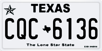 TX license plate CQC6136