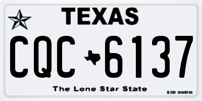 TX license plate CQC6137