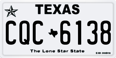 TX license plate CQC6138