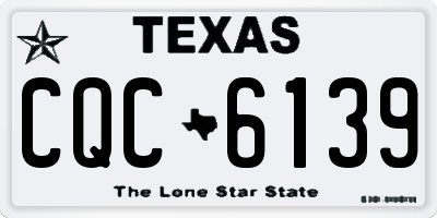 TX license plate CQC6139