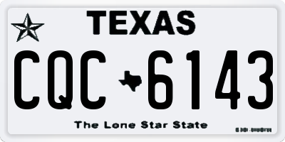 TX license plate CQC6143