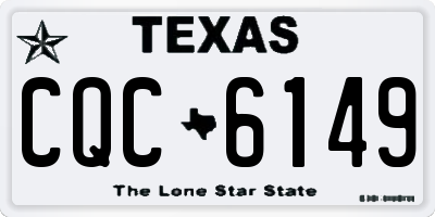 TX license plate CQC6149